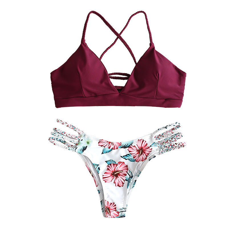 Women'S Solid-Color Separate Swimsuits Are Hot At Aliexpress