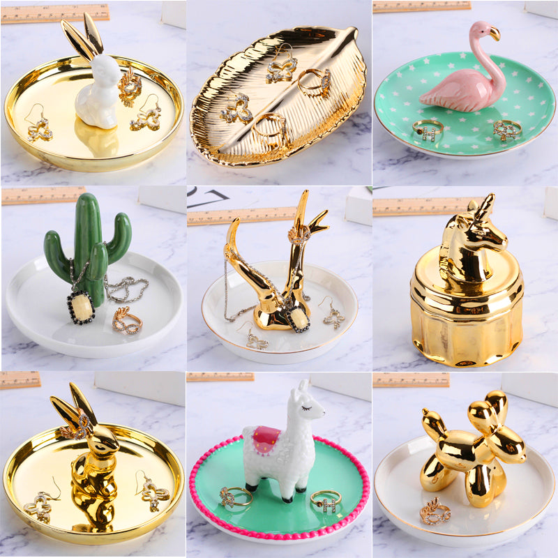 Ceramic Jewelry Tray Jewelry Tray Dresser Earrings Rings