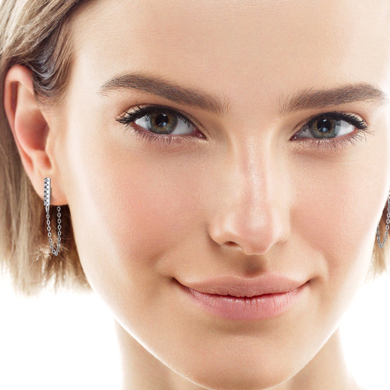 Diamond Stud Earrings 925 Ear Rings