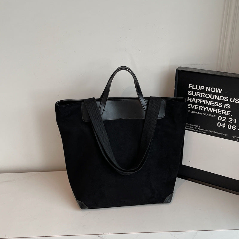 Suede Simple Shoulder Bag For Women